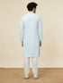 Manyavar Powder Blue Sequin Embellished Chikankari Kurta Set