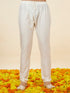 Manyavar Light Blue Sequin Embroidered Kurta Pajama