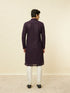 Manyavar Violet Blue Chikankari Patterned Kurta Set