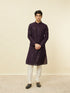 Manyavar Violet Blue Chikankari Patterned Kurta Set