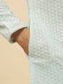 Manyavar Powder Blue Chikankari Sequinned Kurta Set