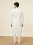 Manyavar Bright Cream Floral Chikankari Embroidered Kurta Set