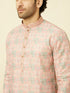 Manyavar Quartz Pink Mandala Printed Kurta Set