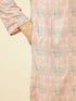 Manyavar Quartz Pink Mandala Printed Kurta Set