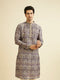 Manyavar Soft Lilac Tree Of Life Printed Kurta Set