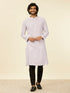 Manyavar Lilac Chikankari Kurta Set