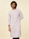 Manyavar Lilac Chikankari Kurta Set
