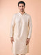 Manyavar Regal Cream Delight Kurta Pajama