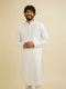 Manyavar White Elegance Kurta Pajama