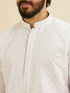 Manyavar White Elegance Kurta Pajama