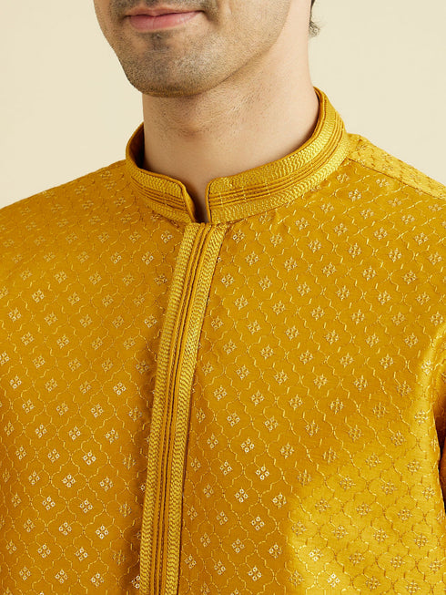 Manyavar Regal Mustard Kurta Pajama