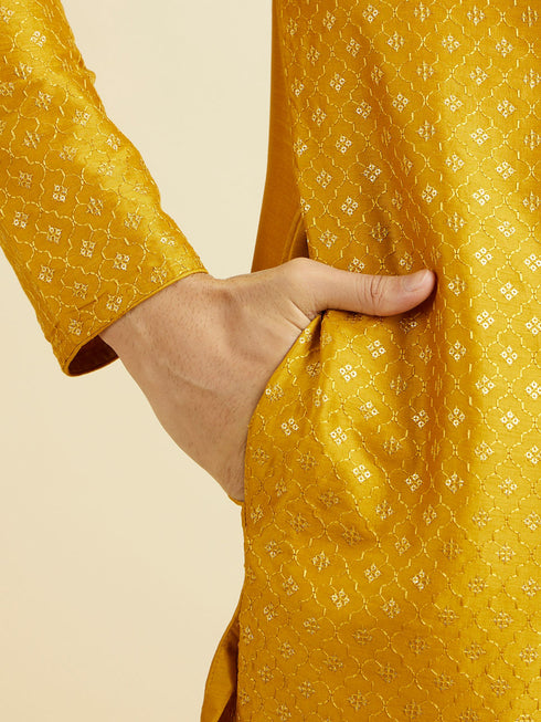 Manyavar Regal Mustard Kurta Pajama