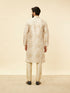 Manyavar Sand Beige Foil Print Buta Printed Kurta