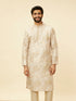Manyavar Sand Beige Foil Print Buta Printed Kurta