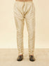 Manyavar Sand Beige Foil Print Buta Printed Kurta