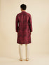 Manyavar Maroon Red Foil Print Buta Printed Kurta Set