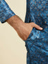 Manyavar Blue Elegance Kurta Pajama