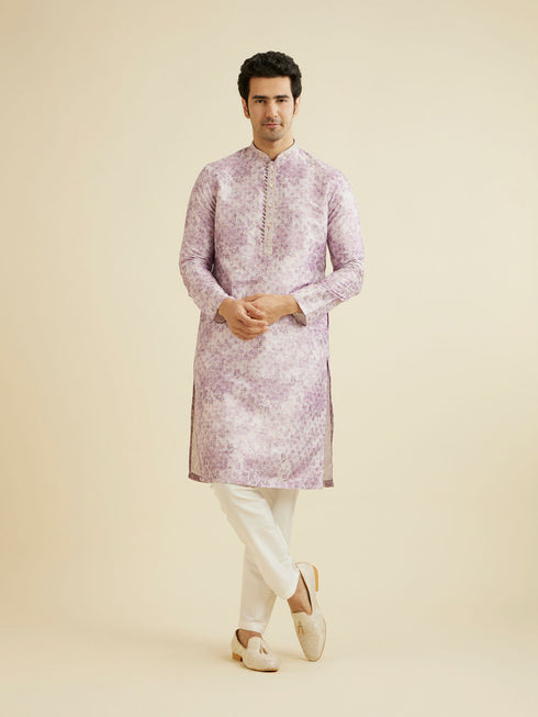 Manyavar Elegant Lilac Kurta Pajama