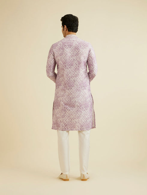 Manyavar Elegant Lilac Kurta Pajama