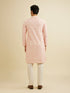 Manyavar Baby Pink Chikankari Patterned Kurta Set