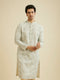Manyavar Soft Green Chikankari Patterned Kurta Set