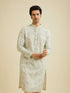 Manyavar Soft Green Chikankari Patterned Kurta Set