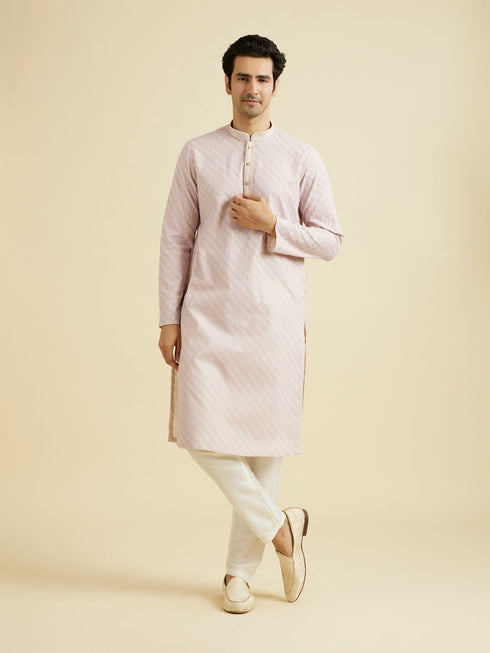Manyavar Lilac Luminescence Kurta Pajama