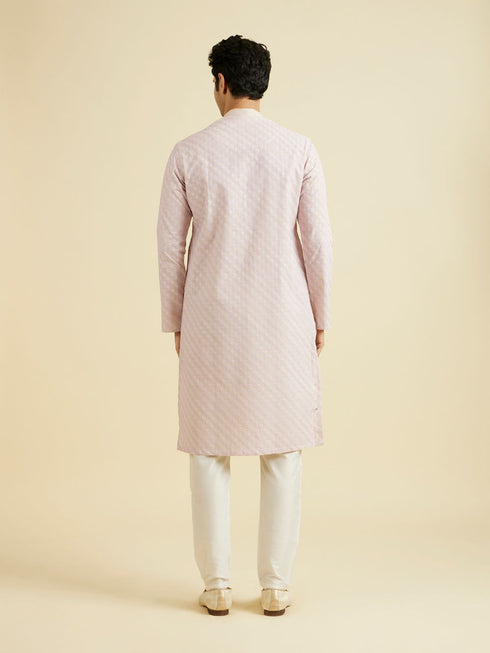 Manyavar Lilac Luminescence Kurta Pajama