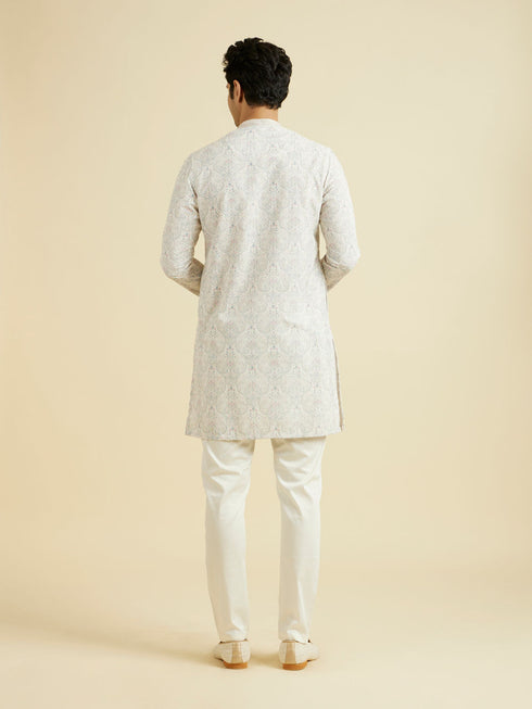 Manyavar Resplendent Creamira Kurta Pajama