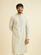 Manyavar Soft Green Chikankari Inspired Floral Buta Print Kurta Set
