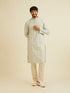 Manyavar Soft Green Chikankari Inspired Floral Buta Print Kurta Set