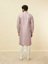 Manyavar Lilac Diamond String Patterned Kurta Set