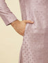 Manyavar Lilac Diamond String Patterned Kurta Set