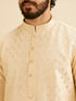Manyavar Cream Beige Kurta Set with Patra Work