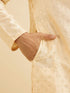 Manyavar Cream Beige Kurta Set with Patra Work