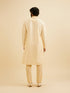 Manyavar Cream Beige Kurta Set with Patra Work