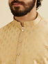 Manyavar Light Fawn Kurta Set with Patra Work
