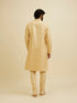 Manyavar Light Fawn Kurta Set with Patra Work