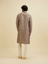 Manyavar Battleship Grey Kurta Set with Patra Work