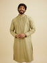 Manyavar Soft Green Kurta Set with Patra Work