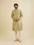 Manyavar Soft Green Kurta Set with Patra Work