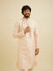 Manyavar Pale Peach Kurta Set with Patra Work