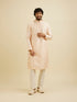Manyavar Pale Peach Kurta Set with Patra Work