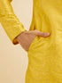 Manyavar Sunshine Yellow Kurta Set with Patra Work