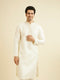 Manyavar Warm White Kurta Set with Patra Work