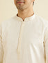 Manyavar Cream White Sequinned Kurta Set