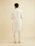 Manyavar Cream White Sequinned Kurta Set