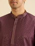 Manyavar Royal Purple Sequinned Kurta Set