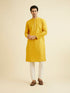 Manyavar Mustard Yellow Sequinned Kurta Set