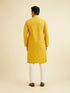 Manyavar Mustard Yellow Sequinned Kurta Set